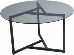 Sohvapöytä Linento Furniture Trio, 75cm, Savulasi, Musta