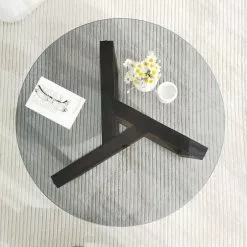 Sohvapöytä Linento Furniture Miro, 75cm, Savulasi, Ruskea -Huonekalut myymälä LIFU552NOS1413 6