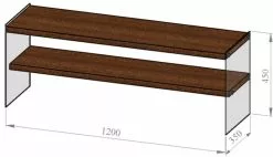 TV-taso Linento Furniture TV103, Ruskea -Huonekalut myymälä LIFU552NOS1506 7