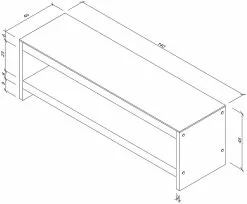 TV-taso Linento Furniture TV300, Savulasi, Ruskea -Huonekalut myymälä LIFU552NOS1510 5
