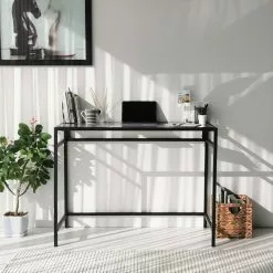 Työpöytä Linento Furniture Network, Kirkas Lasi, Musta -Huonekalut myymälä LIFU552NOS1701 3