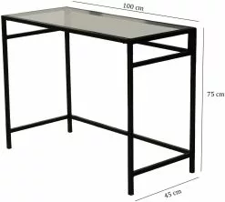 Työpöytä Linento Furniture Network, Musta -Huonekalut myymälä LIFU552NOS1702 3