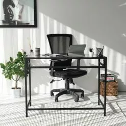 Työpöytä Linento Furniture Network, Musta -Huonekalut myymälä LIFU552NOS1702 5