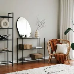 Sivupöytä Linento Furniture D100, Musta -Huonekalut myymälä LIFU552NOS1902 4