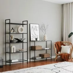 Sivupöytä Linento Furniture D100, Musta -Huonekalut myymälä LIFU552NOS1902 5