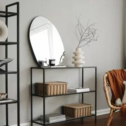 Sivupöytä Linento Furniture D100, Musta -Huonekalut myymälä LIFU552NOS1902 6