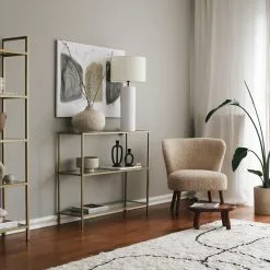 Sivupöytä Linento Furniture D101, Kulta -Huonekalut myymälä LIFU552NOS1903 4