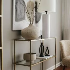 Sivupöytä Linento Furniture D101, Kulta -Huonekalut myymälä LIFU552NOS1903 8