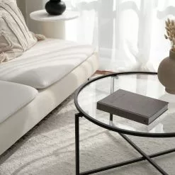 Sohvapöytä Linento Furniture Sun S403, 83cm, Mattamusta -Huonekalut myymälä LIFU552NOS2220 5