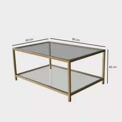 Sohvapöytä Linento Furniture Astro, Kulta -Huonekalut myymälä LIFU552NOS2224 7