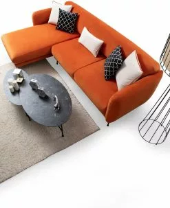 Divaanisohva Linento Furniture Sevilla, Vasen, Oranssi -Huonekalut myymälä LIFU560ARE1115 5