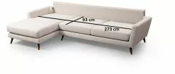 Divaanisohva Linento Furniture Mayorka, Vasen, Beige -Huonekalut myymälä LIFU560ARE1151 6