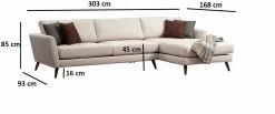 Divaanisohva Linento Furniture Mayorka, Oikea, Beige -Huonekalut myymälä LIFU560ARE1152 5