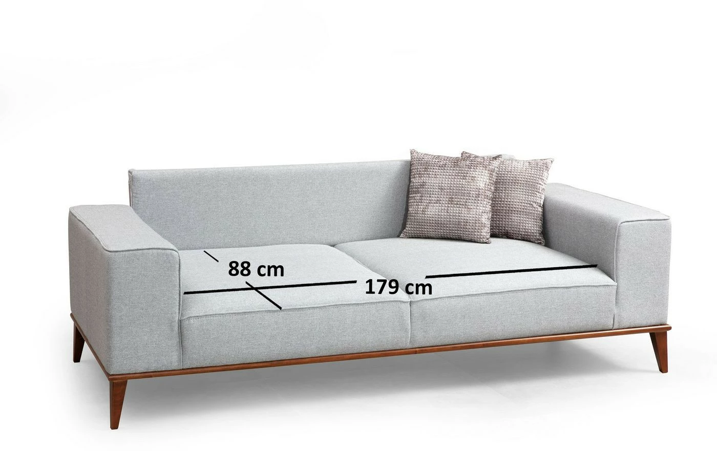 Vuodesohva Linento Furniture Montana, 3-istuttava, Vaaleanharmaa 4 Vuodesohva Linento Furniture Montana, 3-istuttava, Vaaleanharmaa - Image 4