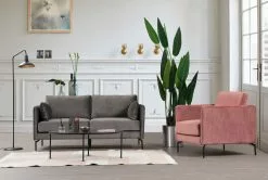 Sohva Linento Furniture Sino, 2-istuttava, Harmaa -Huonekalut myymälä LIFU560ARE1314 3