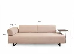 Vuodesohva Ja Apupöytä Linento Furniture Infinity, 3-istuttava, Eri Värejä -Huonekalut myymälä LIFU560ARE1326 6