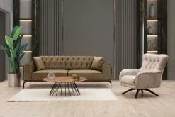 Sohva Linento Furniture Siesta Capitone, 3-istuttava, Eri Värejä -Huonekalut myymälä LIFU560ARE1337 5