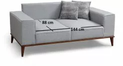 Vuodesohva Linento Furniture Montana, 2-istuttava, Vaaleanharmaa -Huonekalut myymälä LIFU560ARE1503 4