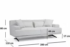 Sohva Linento Furniture Bentley, 2-istuttava, Luonnonvalkoinen -Huonekalut myymälä LIFU560ARE1508 8