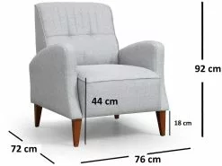 Nojatuoli Linento Furniture Montana, Vaaleanharmaa -Huonekalut myymälä LIFU560ARE1701 3