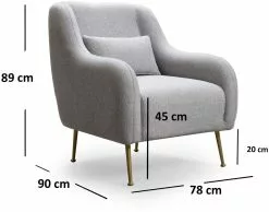 Nojatuoli Linento Furniture Sevilla, Eri Värejä -Huonekalut myymälä LIFU560ARE1705 4