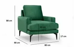 Nojatuoli Linento Furniture Papira, Eri Värejä -Huonekalut myymälä LIFU560ARE1709 4