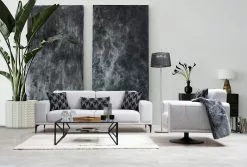 Vuodesohva Linento Furniture Nikea, 3-istuttava, Vaaleanharmaa -Huonekalut myymälä LIFU560ARE1710 3