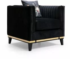 Nojatuoli Linento Furniture Bellino, Musta