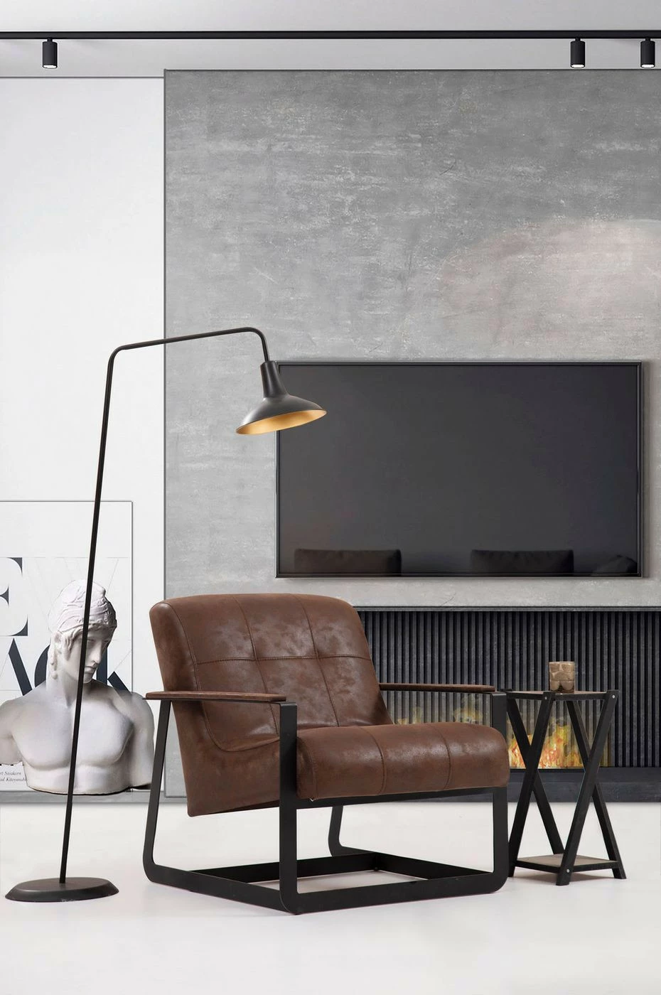 Nojatuoli Linento Furniture Darius, Ruskea 2 Nojatuoli Linento Furniture Darius, Ruskea - Image 2