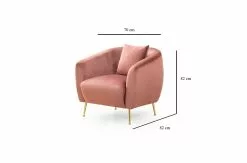 Nojatuoli Linento Furniture Eses, Roosa -Huonekalut myymälä LIFU560ARE1729 5