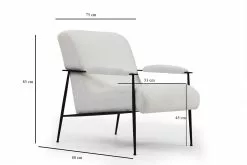 Nojatuoli Linento Furniture Jazz - White, Valkoinen -Huonekalut myymälä LIFU560ARE1731 6