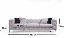 Sohva Linento Furniture Como, 3-istuttava, Eri Värejä -Huonekalut myymälä LIFU569HLN1103 3