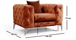 Nojatuoli Linento Furniture Como, Eri Värejä -Huonekalut myymälä LIFU569HLN1130 6