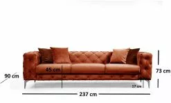 Sohva Linento Furniture Como, 3-istuttava, Eri Värejä -Huonekalut myymälä LIFU569HLN1132 4