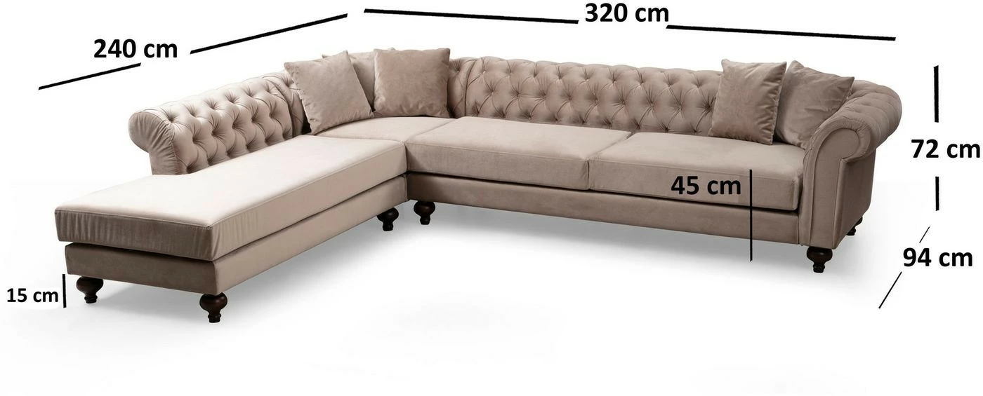 Avokulmasohva Linento Furniture Bogart, Vasen, Beige 5 Avokulmasohva Linento Furniture Bogart, Vasen, Beige - Image 5