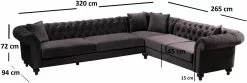 Kulmasohva Linento Furniture Bogart, Oikea, Ruskea -Huonekalut myymälä LIFU569HLN1303 5