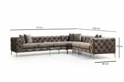 Kulmasohva Linento Furniture Como L, 270x310cm, Eri Värejä -Huonekalut myymälä LIFU569HLN1312 7