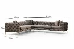 Kulmasohva Linento Furniture Como R, 270x310cm, Eri Värejä -Huonekalut myymälä LIFU569HLN1313 6