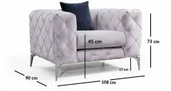 Nojatuoli Linento Furniture Como, Eri Värejä -Huonekalut myymälä LIFU569HLN1502 6