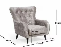 Nojatuoli Linento Furniture Polyanna, Beige -Huonekalut myymälä LIFU569HLN1505 4