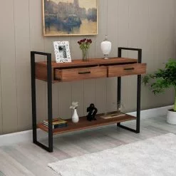 Sivupöytä Linento Furniture Just Home Wooddy 2, Ruskea -Huonekalut myymälä LIFU570VLT1204 3