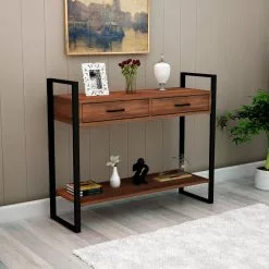 Sivupöytä Linento Furniture Just Home Wooddy 2, Ruskea -Huonekalut myymälä LIFU570VLT1204 4