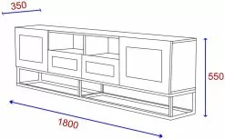 TV-taso Linento Furniture Netto, Ruskea -Huonekalut myymälä LIFU570VLT1539 4
