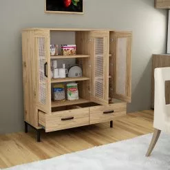 Kaappi Linento Furniture Netto 3, Ruskea -Huonekalut myymälä LIFU570VLT1722 3