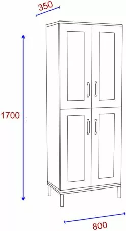 Kaappi Linento Furniture Netto V1, Ruskea -Huonekalut myymälä LIFU570VLT1723 4