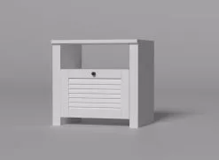 Yöpöytä Linento Furniture Bianca V1, Valkoinen