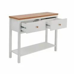 Sivupöytä Linento Furniture Noble V2, Valkoinen/ruskea -Huonekalut myymälä LIFU570VLT1919 3