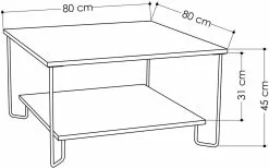 Sohvapöytä Linento Furniture Marbo, Eri Värejä -Huonekalut myymälä LIFU776HMS2854 3