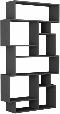Kirjahylly Linento Furniture Karmato, Antrasiitti
