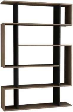 Kirjahylly Linento Furniture Mito, Antrasiitti/ruskea